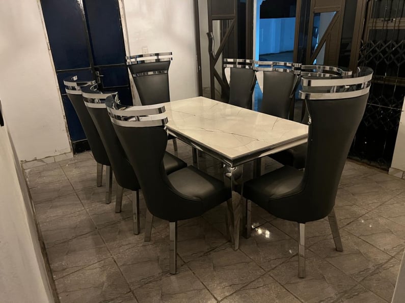 Stainless Steel Dining Room Suite