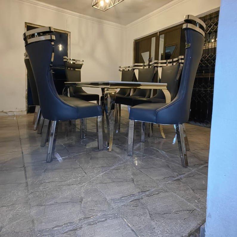 Stainless Steel Dining Room Suite